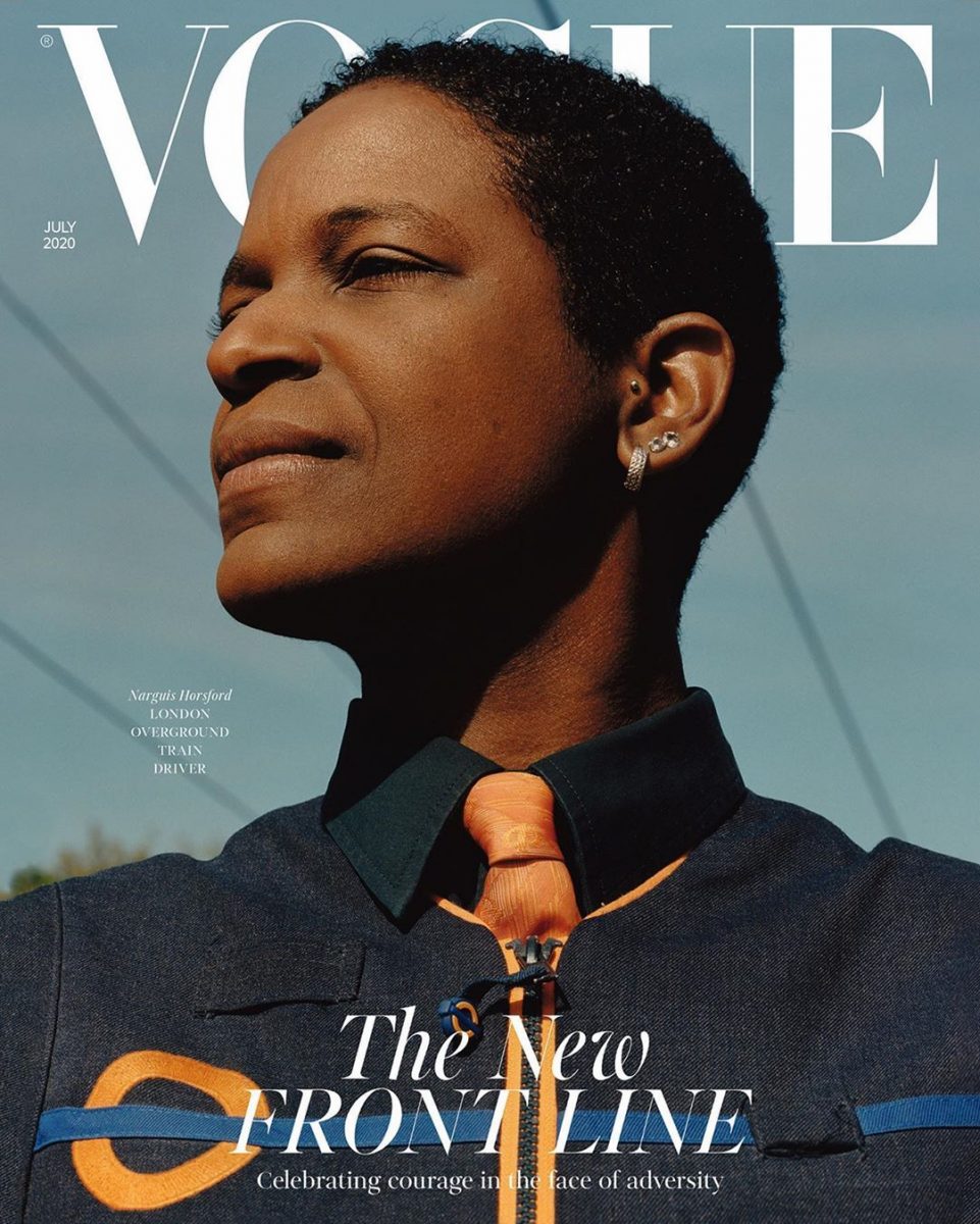 Кассир, акушерка и машинистка: девушки-герои борьбы с пандемией на обложке Vogue