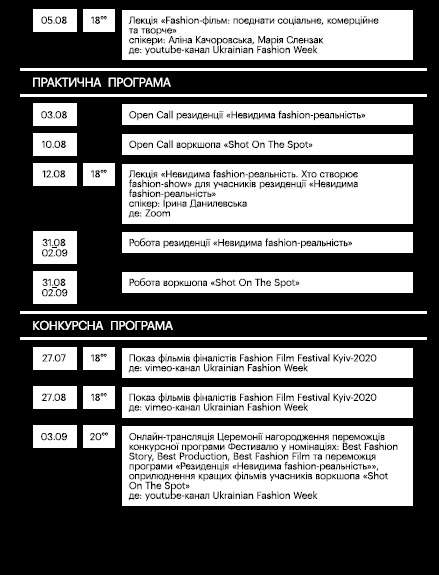Fashion Film Festival Kyiv 2020 состоится в онлайн-формате