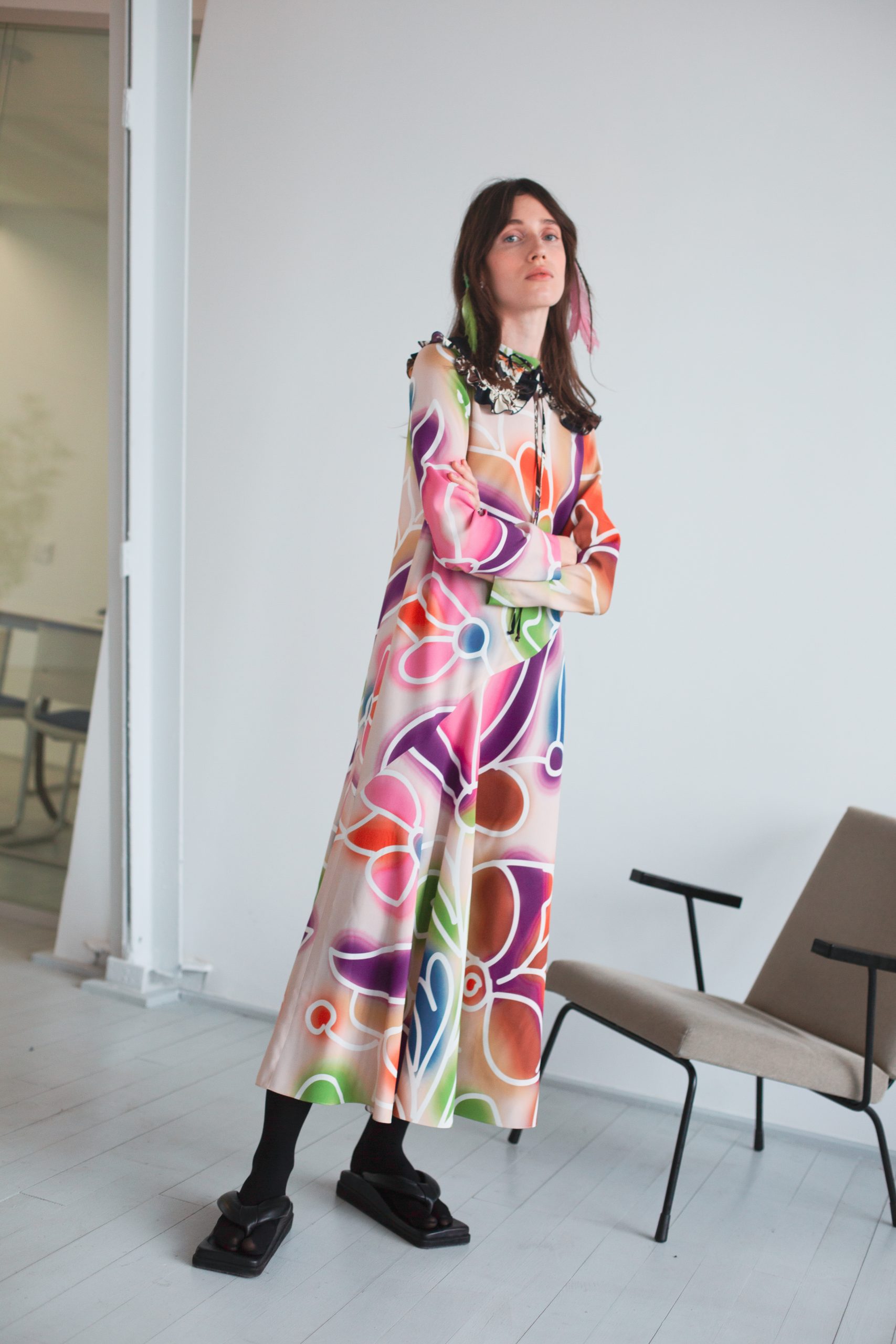 Яркая клетка и сочные осенние краски на платьях из новой коллекции POUSTOVIT FW 20-21