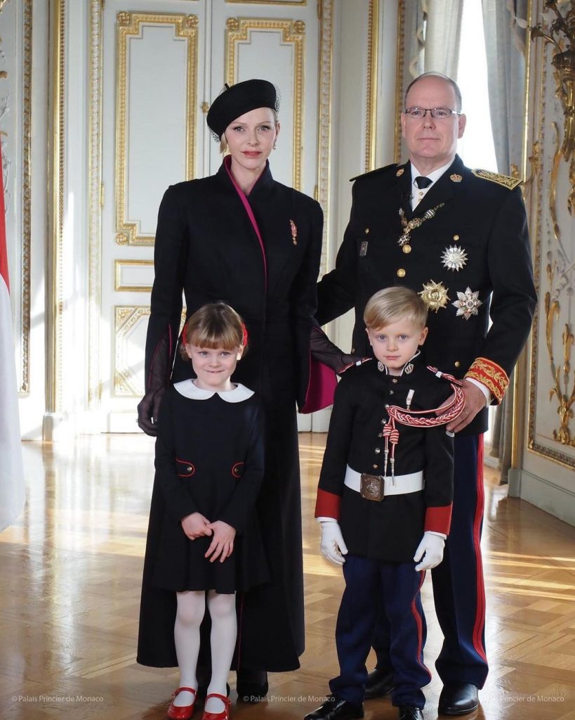 Княгиня Шарлен и князь Альбер II на Национальном дне Монако