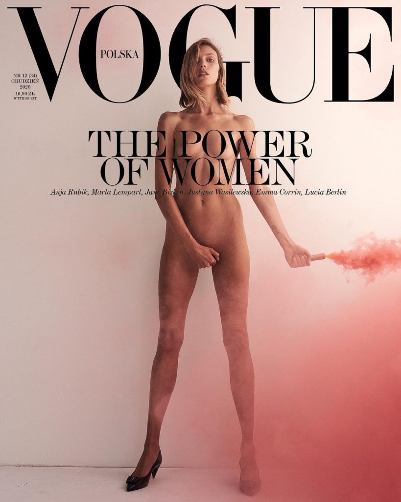 Выражая протест: обнаженная Аня Рубик на обложке польского Vogue<span class="badge-status" style="background:#ff0f46">Exclusive</span>&nbsp;