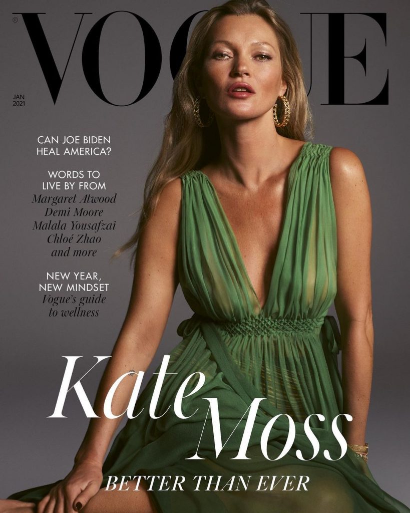 Спустя 28 лет после дебюта: Кейт Мосс украсила обложку британского Vogue