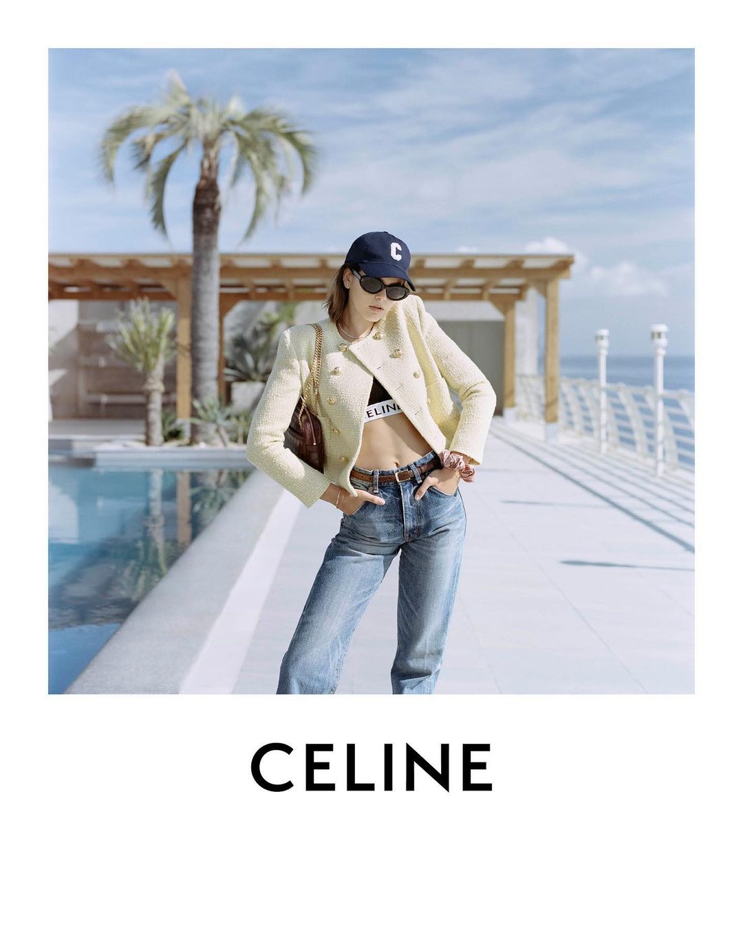 На фоне пейзажей Монако: Кайя Гербер снялась в новом кампейне Celine