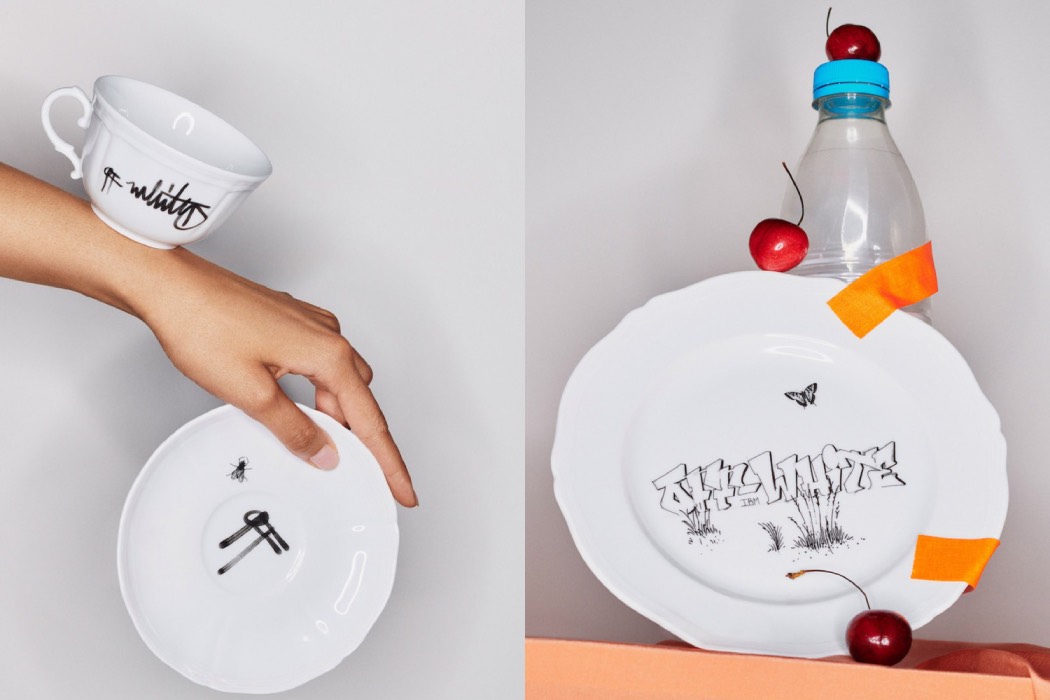 Бренд Off-White представил коллекцию посуды, украшенную граффити