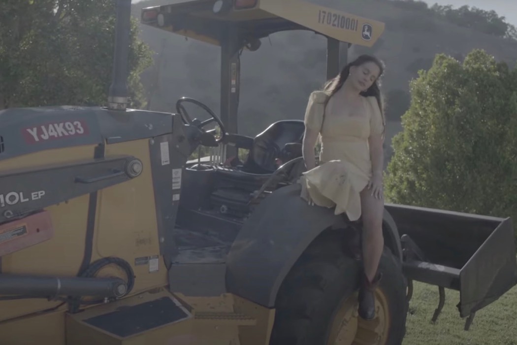 Лана Дель Рей катается на тракторе и красит перила в клипе на песню «Blue Banisters»
