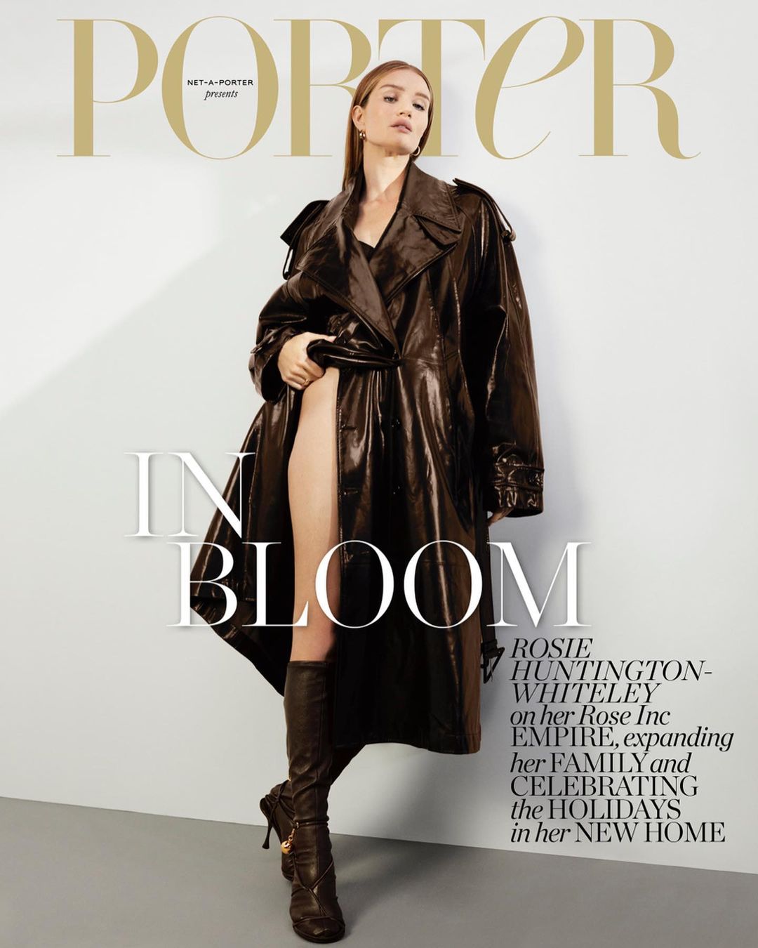 У Bottega Veneta та Fendi: вагітна Роузі Гантінгтон-Вайтлі знялася для Porter Magazine