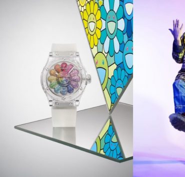 Художник Такасі Муракамі створив наручний годинник з квіткою, виготовленою з дорогоцінного каміння
