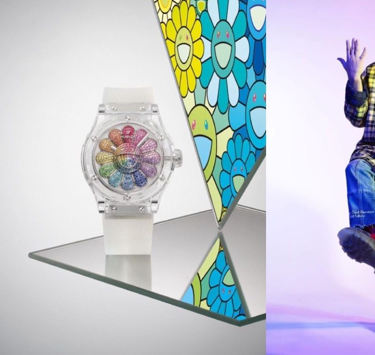 Художник Такасі Муракамі створив наручний годинник з квіткою, виготовленою з дорогоцінного каміння
