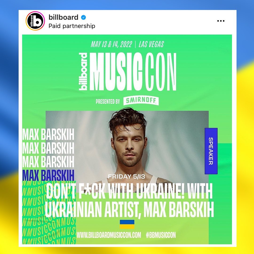 Макс Барських виступить на конференції MusicCon у рамках Billboard Musik Awards &#8211; 2022