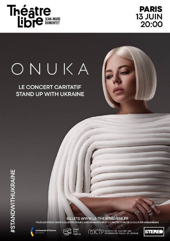 Группа ONUKA станет хедлайнером концерта Stand With Ukraine в Париже