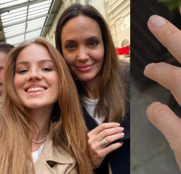 Анджелина Джоли носит кольцо с изображением карты Украины