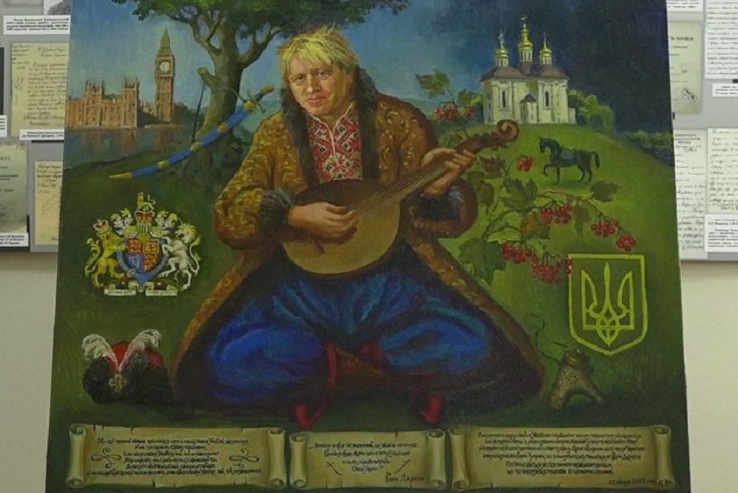 Бориса Джонсона посвятили в украинские казаки