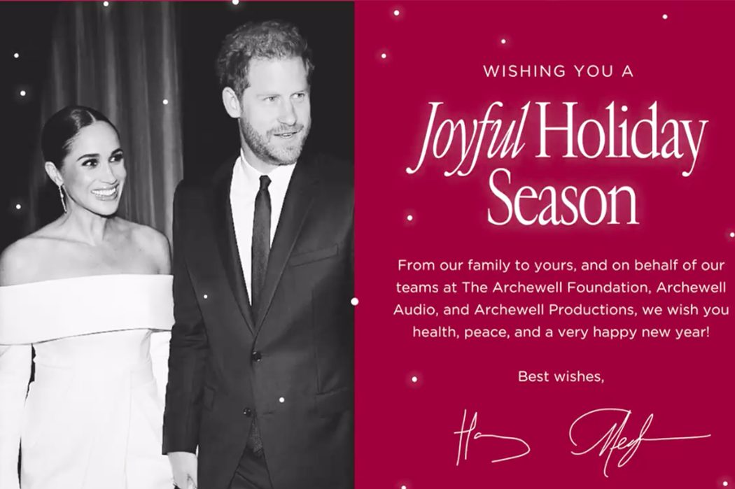 Меган Маркл и принц Гарри выпустили «безбумажную» рождественскую открытку