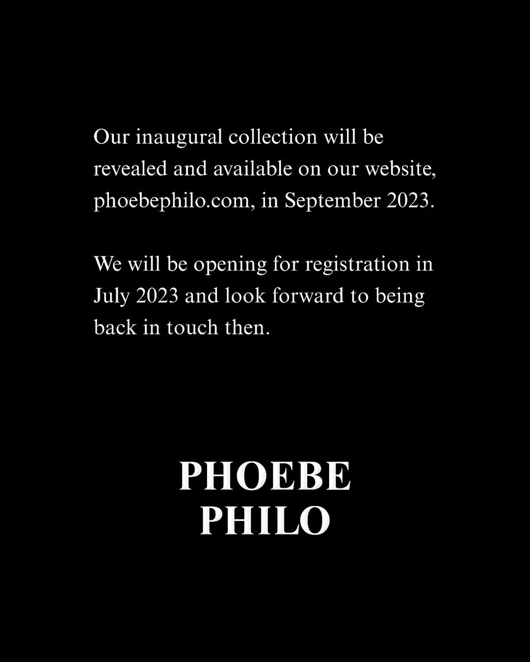 Фиби Файло объявила, когда покажет первую коллекцию собственного бренда