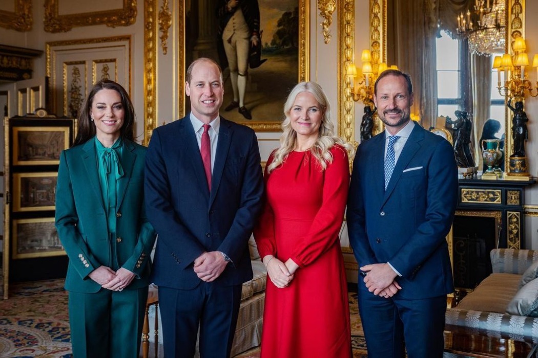 Кейт Миддлтон и принц Уильям встретились с принцем Норвегии и его супругой