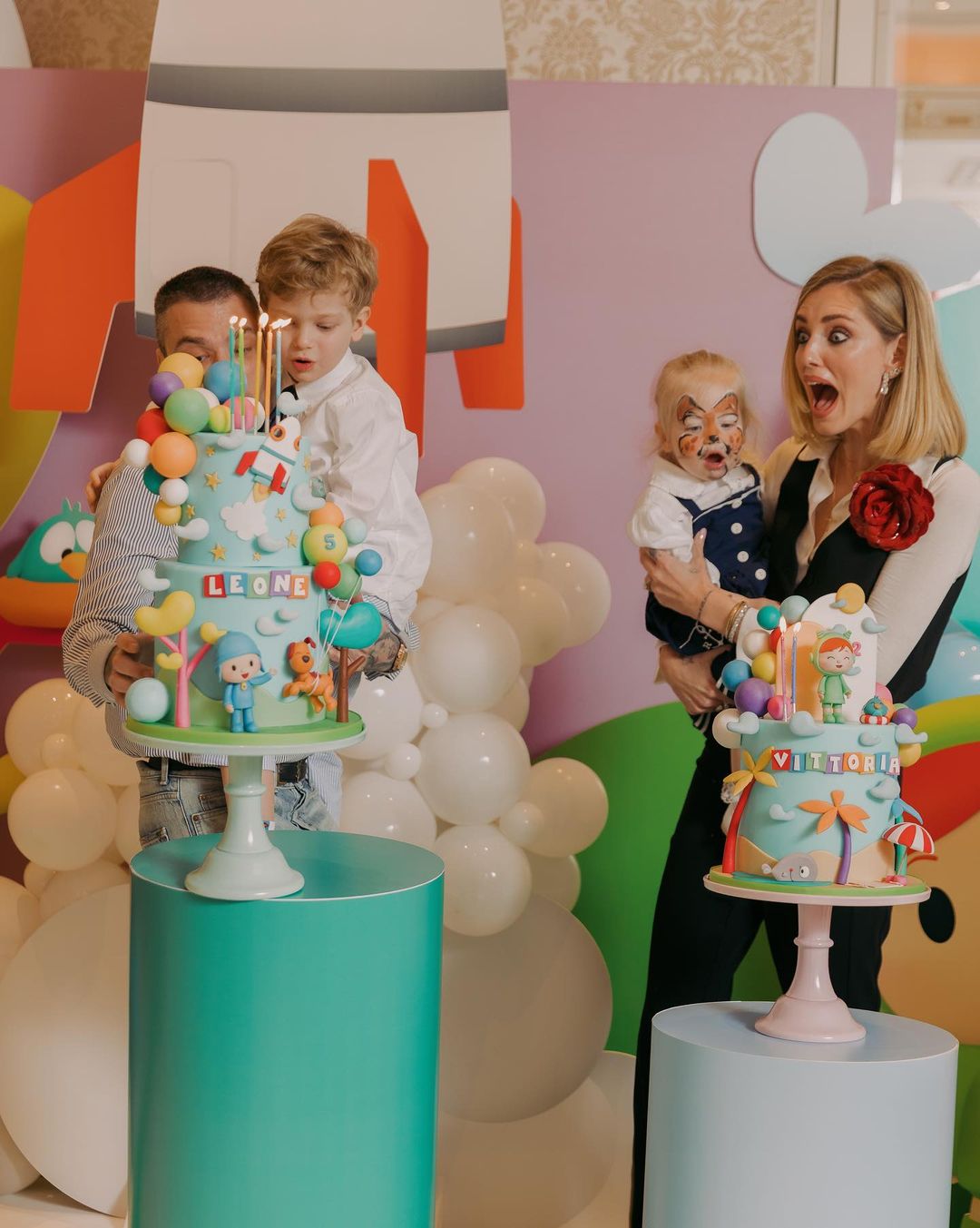 Забавные кадры: Кьяра Ферраньи и Fedez поздравили детей с днем рождения