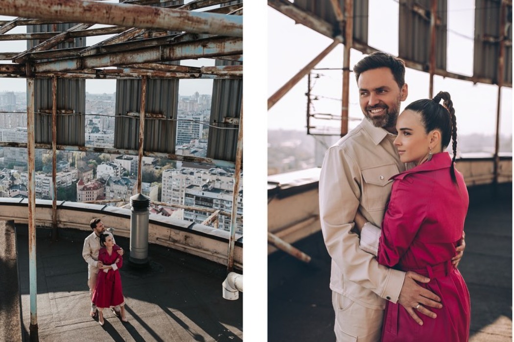 З видом на місто: Тимур та Інна Мірошниченки влаштували романтичну фотосесію