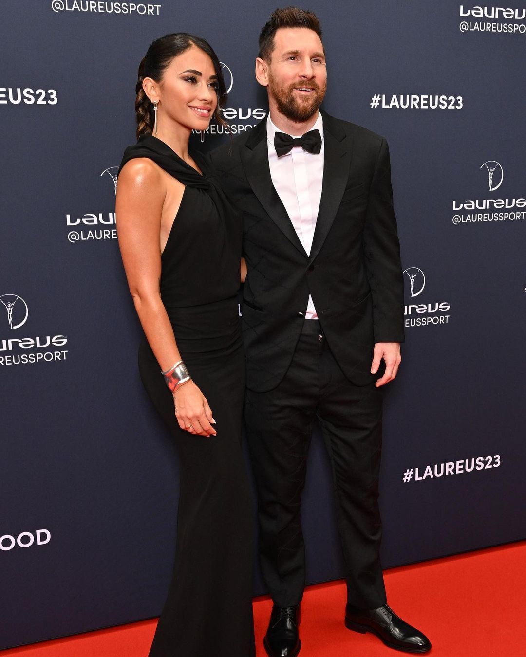Ліонель Мессі з дружиною на церемонії Laureus World Sports Awards