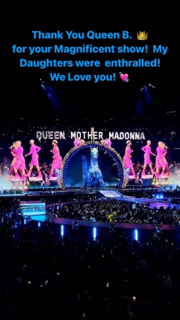 Мадонна разом із доньками запалила на концерті Бейонсе