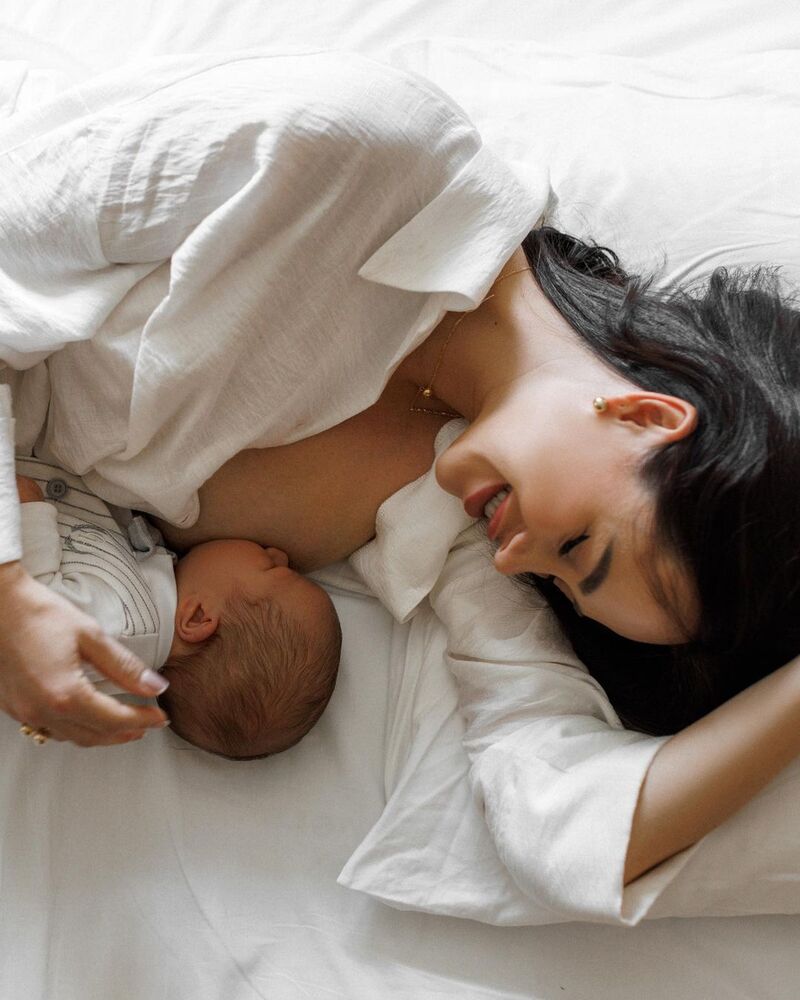 Таня Парфільєва показала першу фотосесію з новонародженим сином