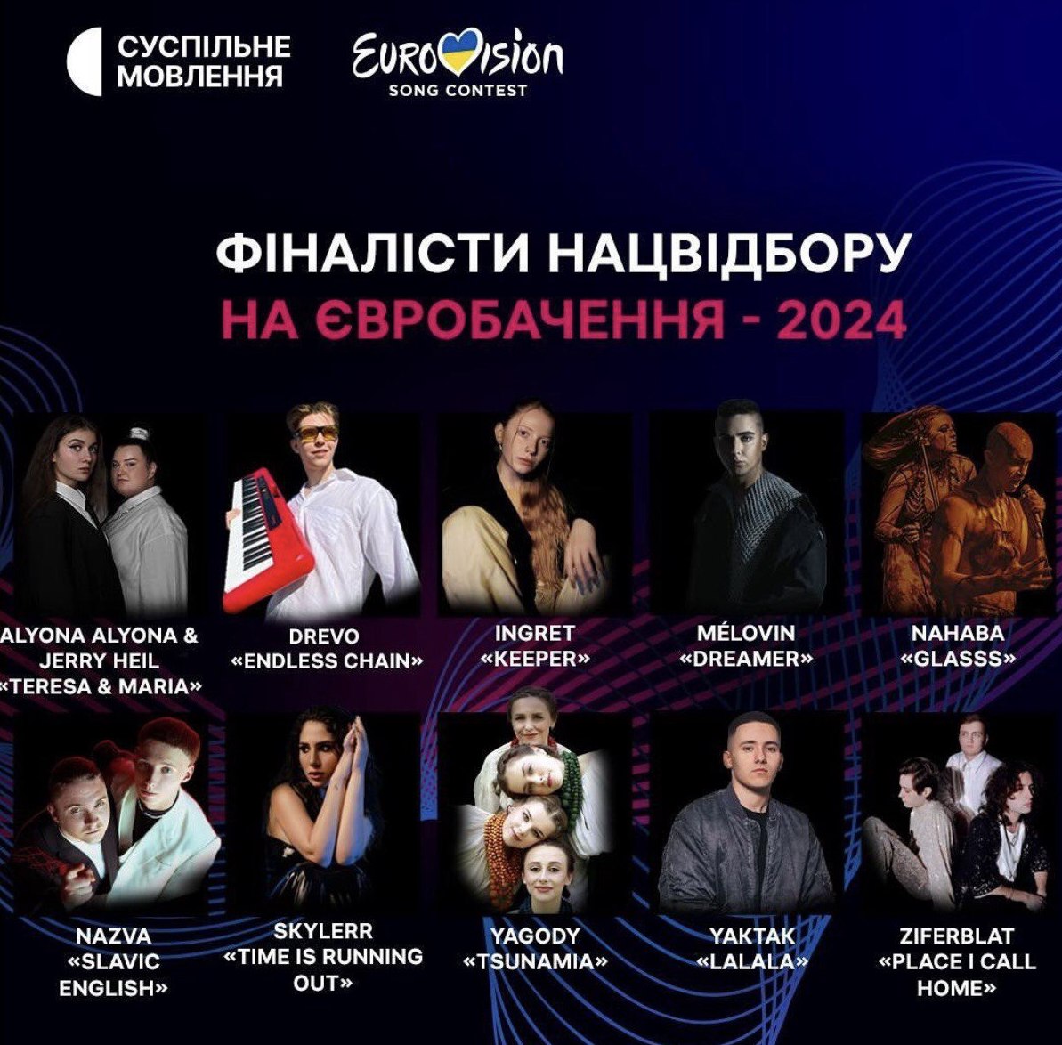 Jerry Heil, Mélovin, YAKTAK: назвали фіналістів Нацвідбору «Євробачення-2024»