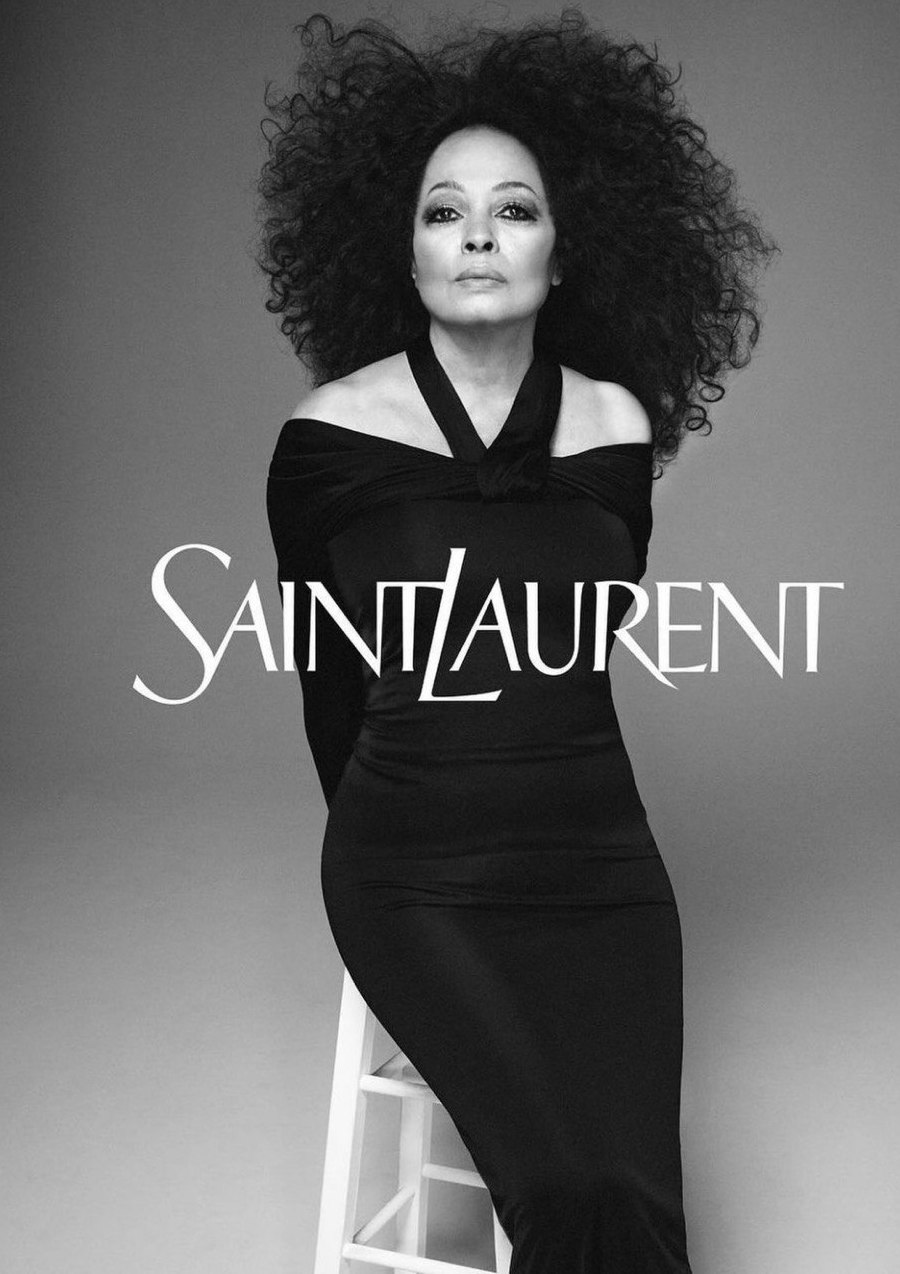 79-річна Даяна Росс стала новим обличчям Saint Laurent