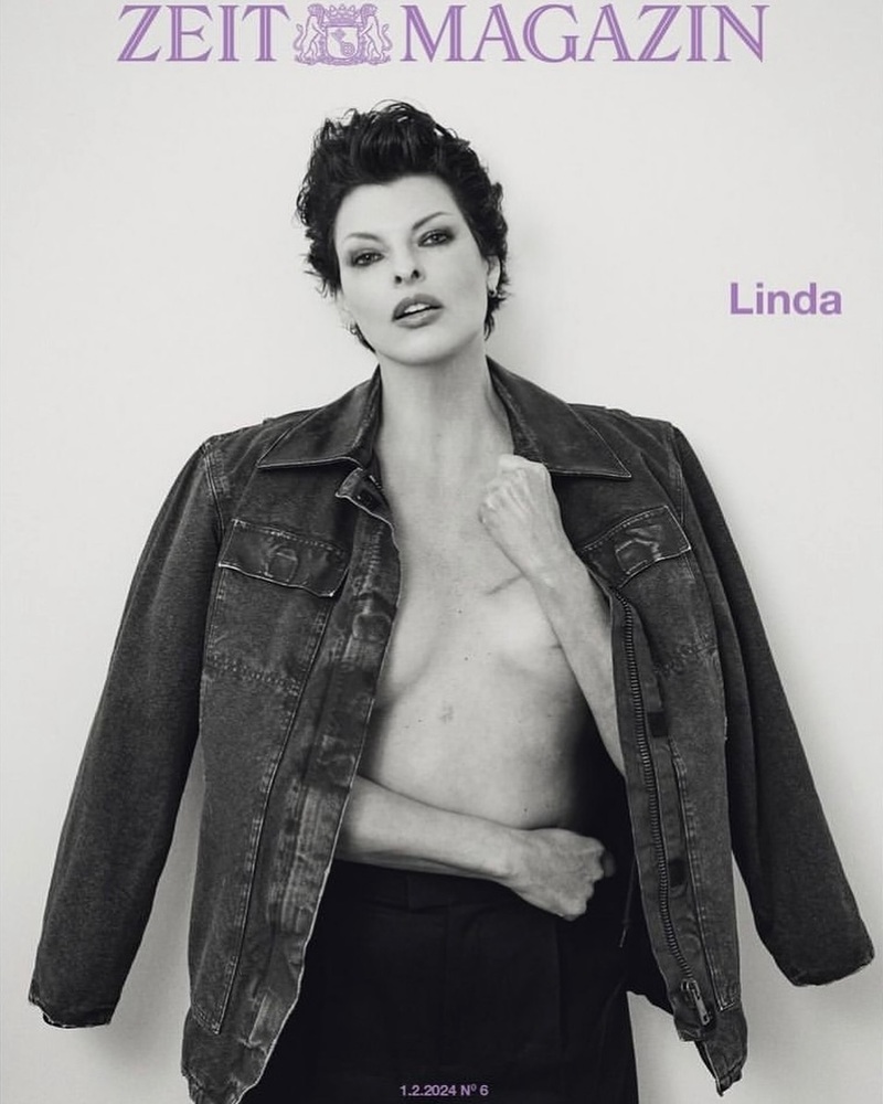 Линда Евангелиста показала шрамы на груди в новой фотосессии для Zeit Magazine