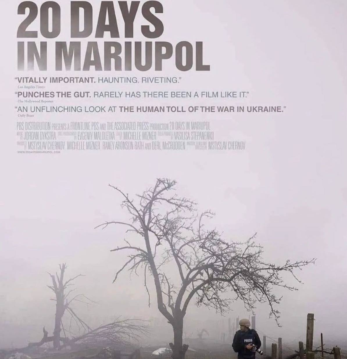 Must see: оскароносний «20 днів у Маріуполі» повертається в кінотеатри України