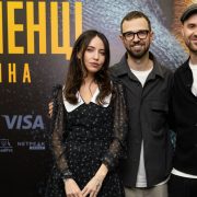 Джамала, Андрій Хливнюк і Женя Галич на зйомках «Сніжного концерту»