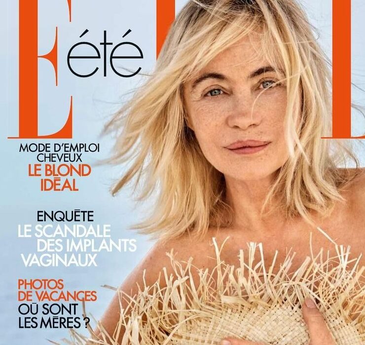 Носители: Эммануэль Беар со шляпой Baginskiy на обложке Elle France