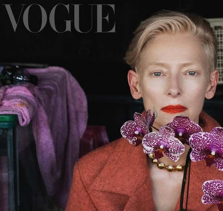 Загадкова Тільда Свінтон на обкладинці Vogue Taiwan