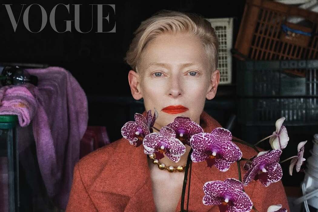 Загадкова Тільда Свінтон на обкладинці Vogue Taiwan