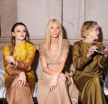 Гвинет Пэлтроу, Шэрон Стоун и Дева Кассель на показе Max Mara