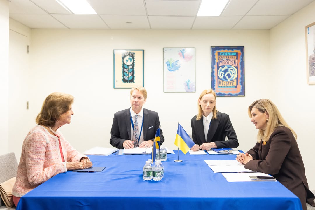Олена Зеленська зустрілася з королевами Швеції та Бельгії