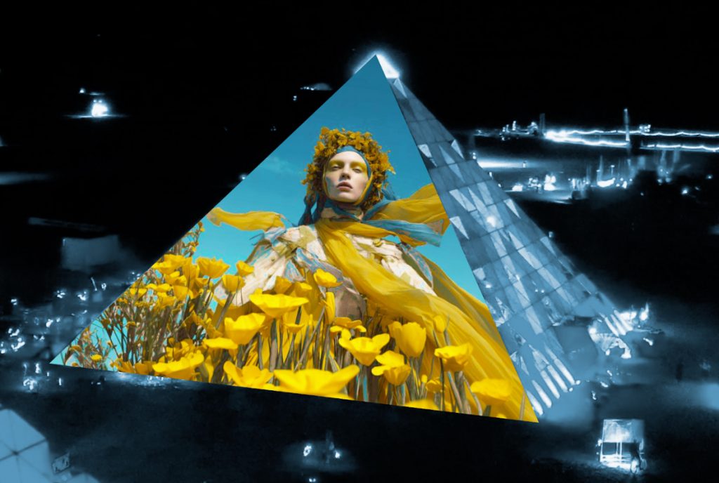 Головна піраміда Burning Man засяяла українською символікою
