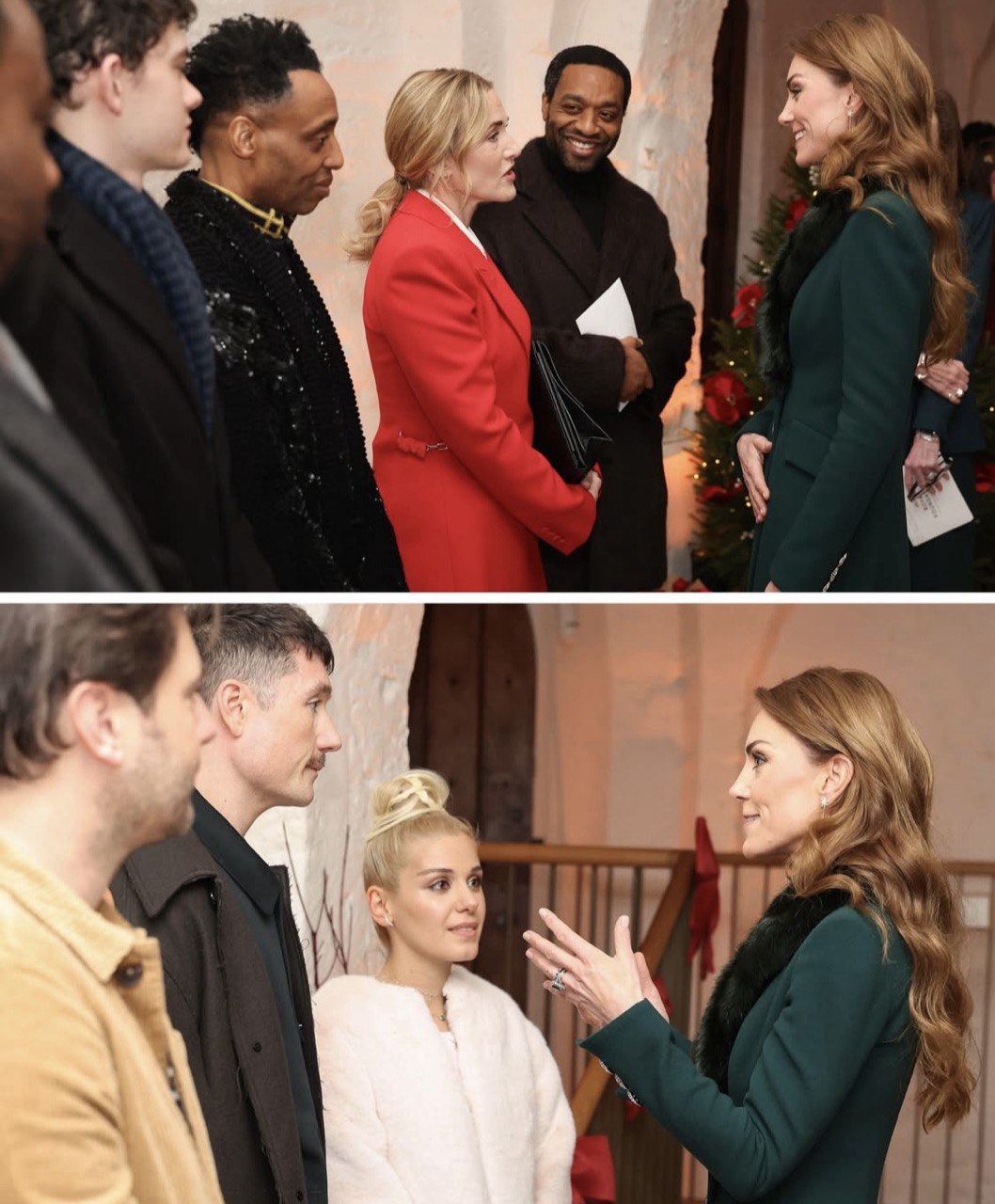 В изумрудном пальто: Кейт Миддлтон с семьей посетила традиционную рождественскую службу