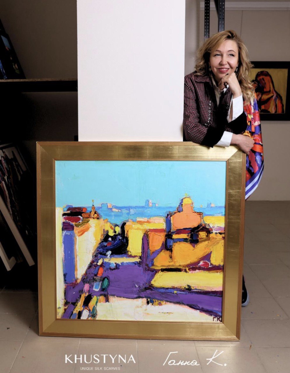 Світло, що не згасає: KHUSTYNA та Ганна Криволап презентували колекцію шовкових хустин Luminescence