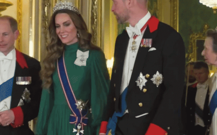 Принц и принцесса Уэльские на банкете в честь визита президента Нигерии