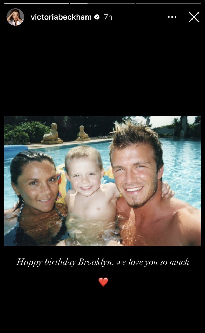 «Ми любимо тебе»: Девід Бекхем привітав сина Брукліна з днем народження